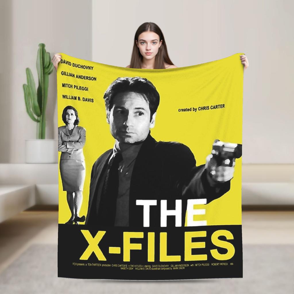 Manta de Franela de la Película Expediente X Fox Mulder Dana Scully y John Doggett Walter Skinner Ropa de Cama Mantas para Colcha Funda de Sofá