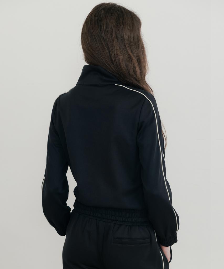 Ssin And Lee (W) Nuage Lounge Jersey Jacket Black