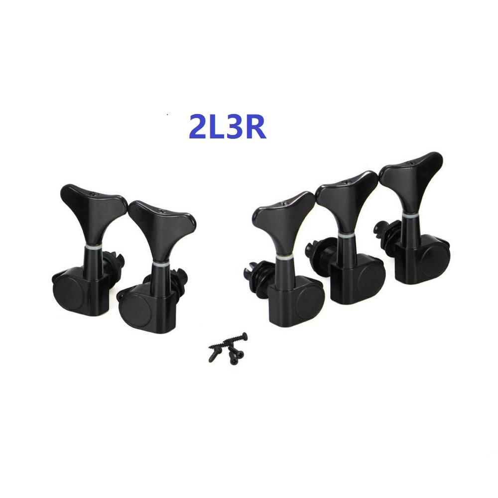 FLEOR Set of 5pcs Bass Machine Heads Tuning Pegs Tuners Keys 2L3R / 2R3L for Electric Bass 5 Strings