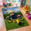 Tappeto Carino Pompiere S Sam Nuova Uscita! Tappeto per Soggiorno Camera da Letto, Stanza dei Bambini, Tappetino Durevole Lavabile in Lavatrice, Regali per Bambini