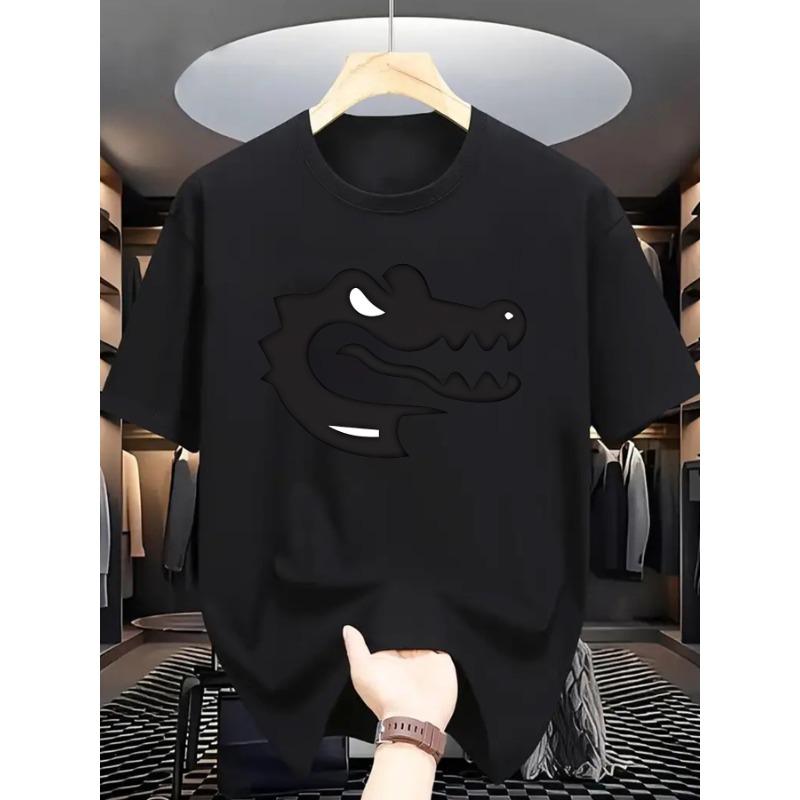 European Size Summer Men's Fashion Pattern Short-Sleeve T-Shirt with Letter Print