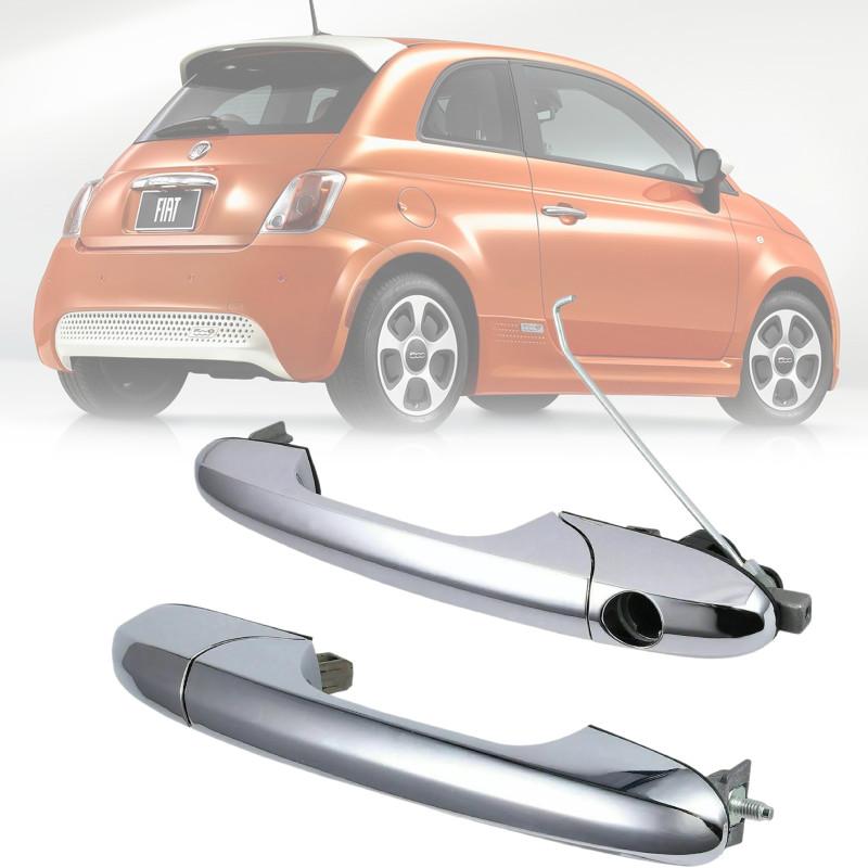 500 Offside Fiat Left Right Driver Side Chrome Outer Door Handle Car Accessories