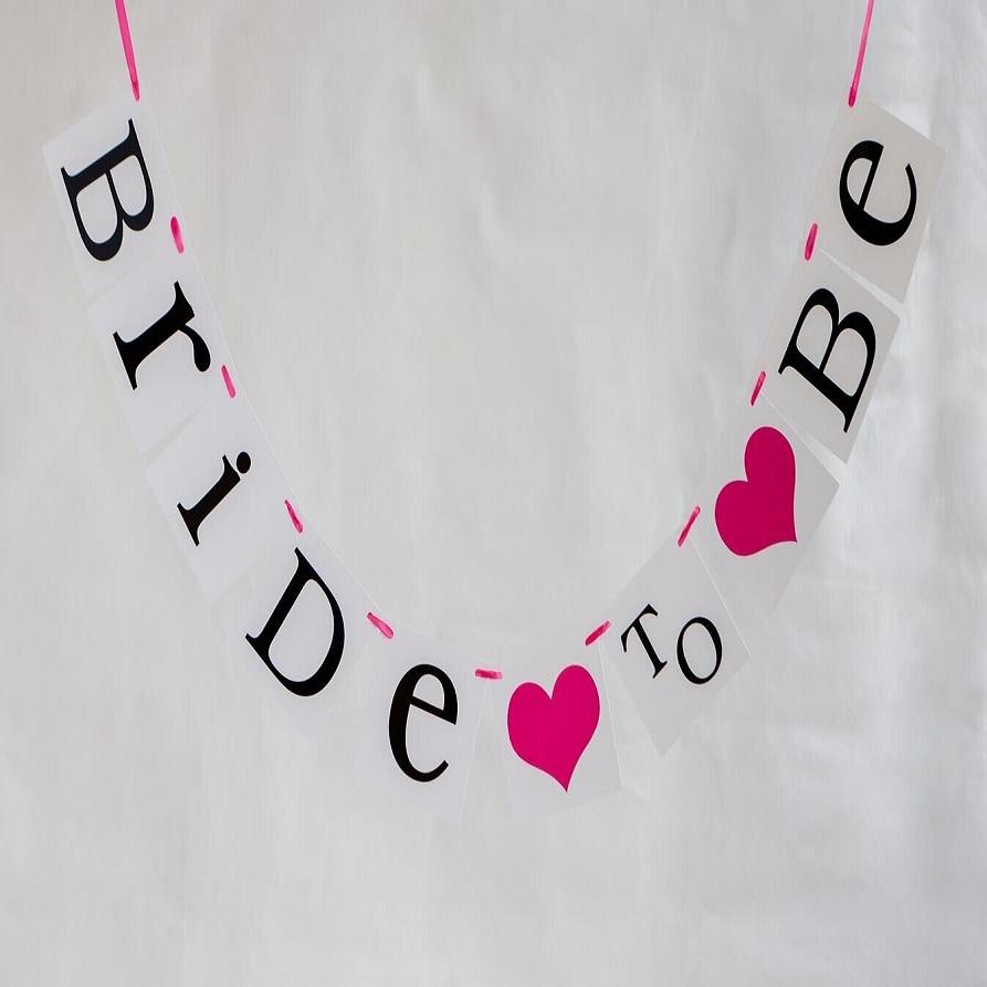 BRIDE TO BE Bunting Garland Banner Hens Night Wedding Party Photo Prop Decor