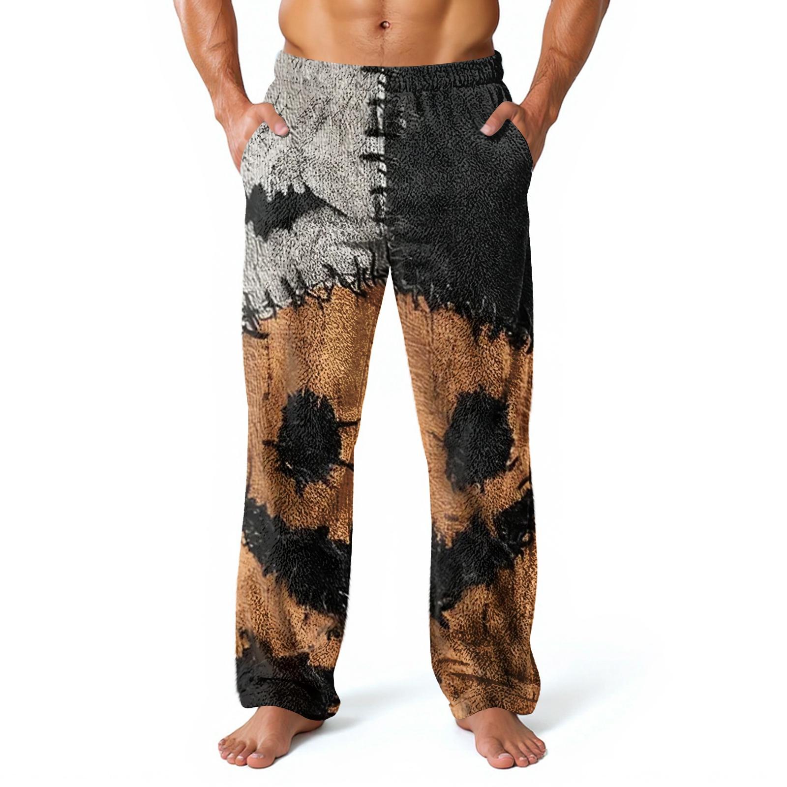 

Мужские домашние брюки с принтом по всей поверхности, пижамные брюки для сна, длинные брюки, пижамные брюки M