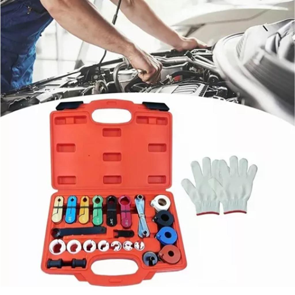 22Pcs Quick Disconnect Tool Set Universal Aluminum Alloy AC Line Disconnect Tool Kit for Vehicles