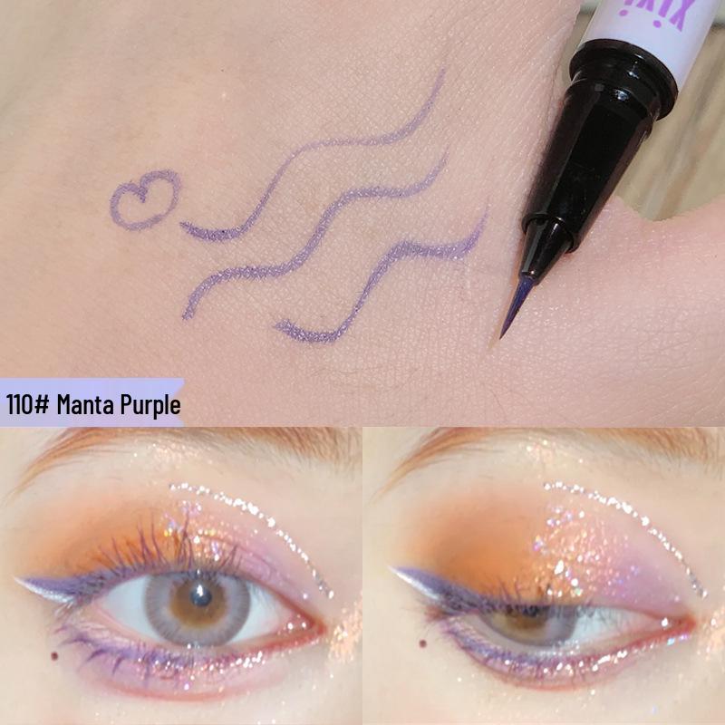 Xixi Bright Eyes Colored Eyeliner: Fine, Long-lasting, Waterproof, Smudge-Proof, Quick-Drying, Beginner-Friendly Pearl Brightening.