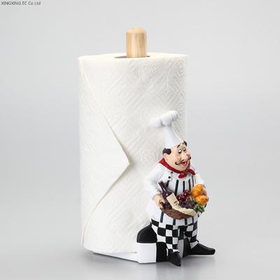 Creative Chef Statue Paper Towel Rack Long/short Dual-use Vertical Paper Towel Rack/kitchen Roll Paper Holder Household Goods