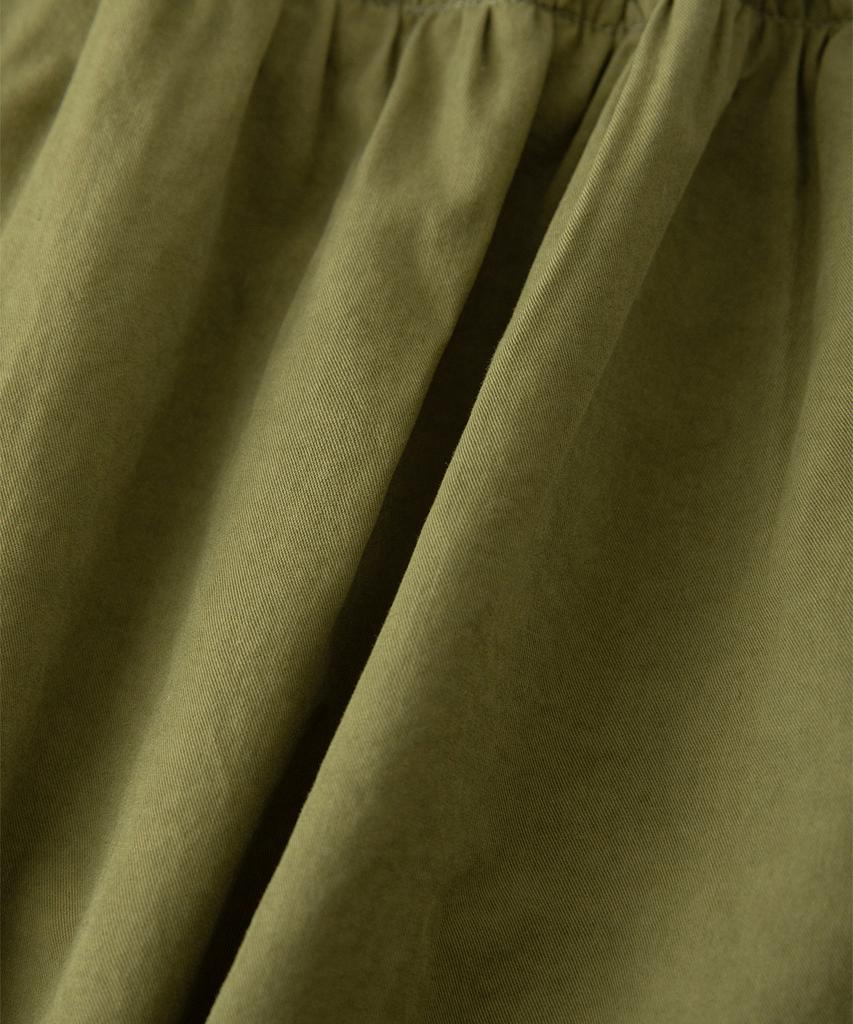 Sseomweeobeoteo Soy Shirring Mini Skirt - Khaki