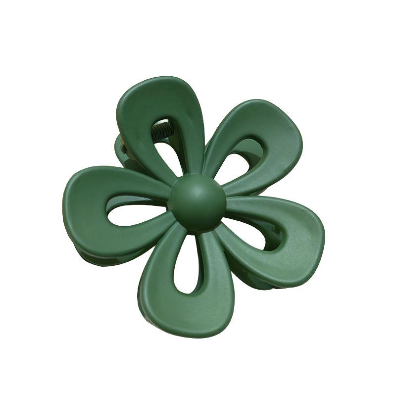 7cm Frosted Flower Claw Hair Clip - Five-Petal Candy Color Updo Accessory