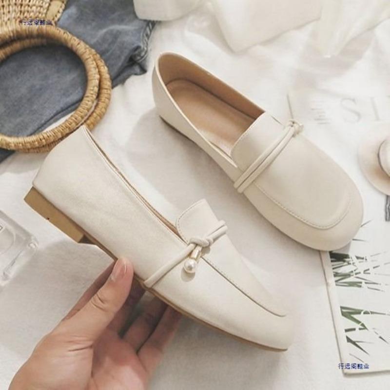 Spring and Autumn New Versatile One-pedal Women's Shoes Round Head with Skirt Single Shoes Women's Flat Doudou Shoes