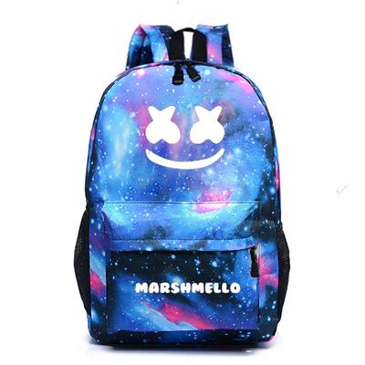 American Dj Marshmello Marshmallow Backpack Starry Sky Backpack Student School Bag Outdoor Travel Bag