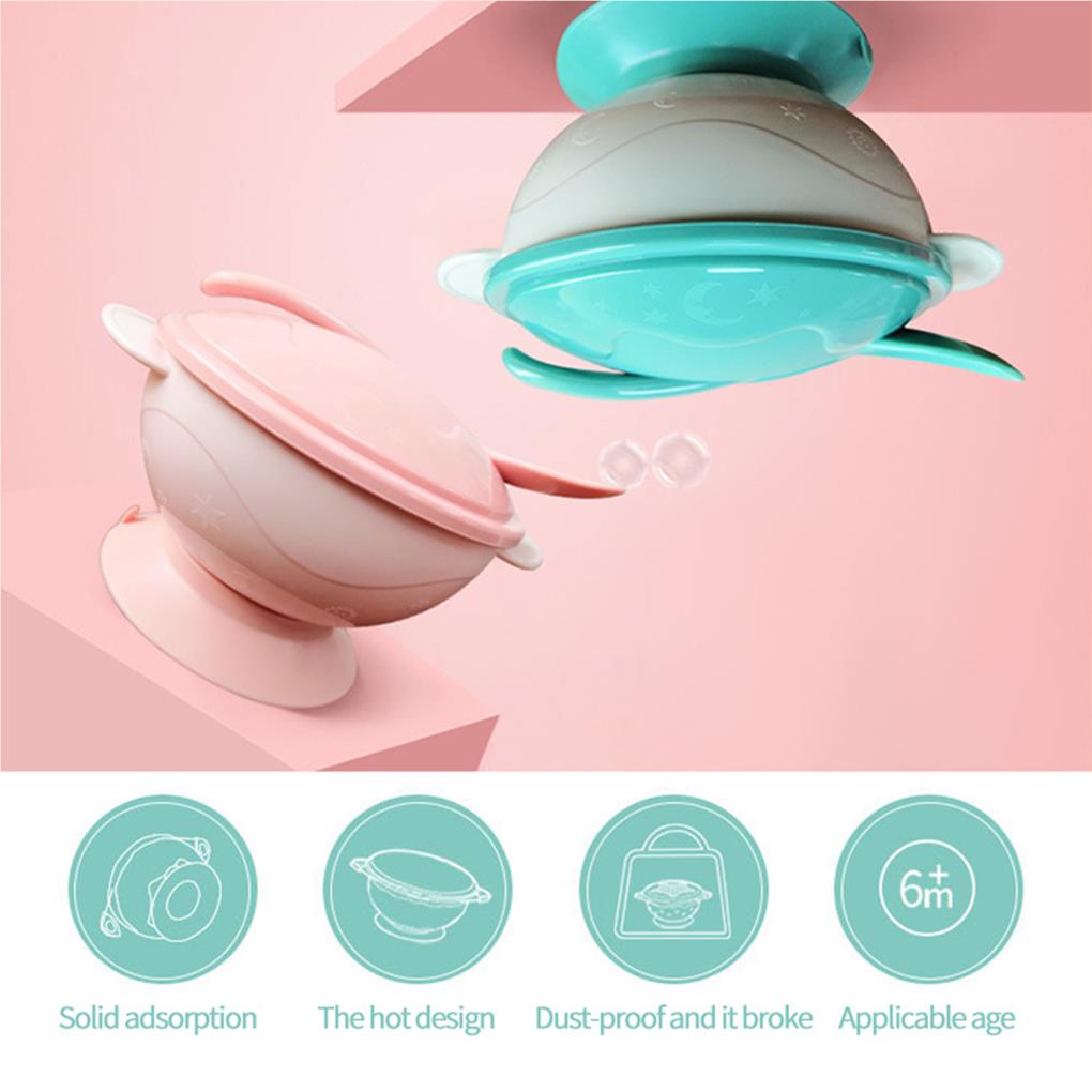 Dish Set Baby Bowl Eating Assist Fine Workmanship No Burrs Smooth Surface Tableware Sucker Base Plate Suction Feeding Bowls