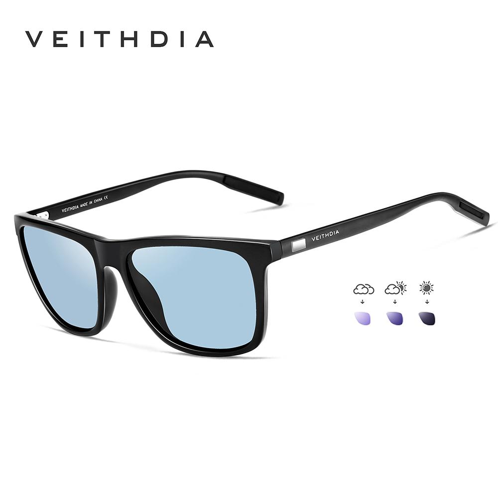 VEITHDIA zīmola Saulesbrilles Unisex Retro Aluminum+TR90 Saulesbrilles Polarized Lens Vintage Eyewear Saulesbrilles Vīriešiem/Sievietēm 6108
