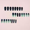 Elegant Blue Gradient Matte Ballet False Nails - 24 Pieces