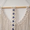 Yousheng Braided Evil Eye Tapestry, Wall Hanging Boho Tapestry, Blue Evil Eye Knotted Rope Tapestry for Bedroom Living Room Entryway Decoration