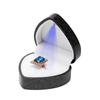 Heart-Shaped Piano Lacquer LED Jewelry Box for Rings and Pendants