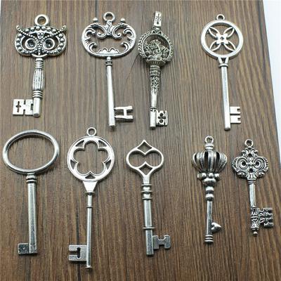 5 Stück Anhänger Schlüssel Antik Silber Farbe Vintage Schlüsselanhänger Zur Schmuckherstellung Anhänger Schlüssel Schmuckzubehör DIY