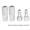 5pcs 300PSI Industrial Air Connect Fitting 1/2in NPT Pneumatic Tool Adapter  Air Compressors