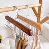 8 hooks multi-functional wooden suspenders, underwear rack, vest, tie hook, solid wood drying rack.