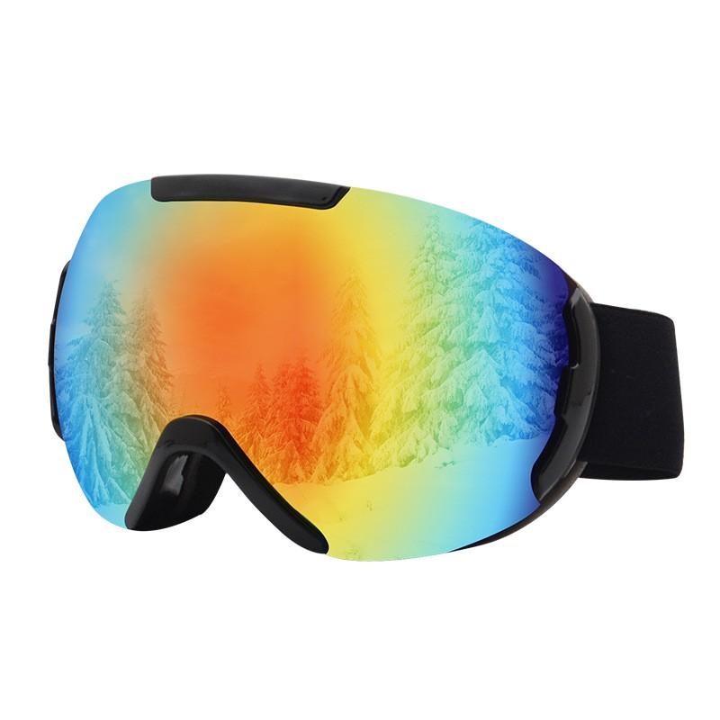 Double-Layer Anti-Fog Ski Goggles With Wide Spherical Lens Adults Snowboarding Mountaineering