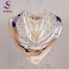 [BYSIFA] China Style Blue White Silk Scarf Cape  New Design Ladies Muslim Head Scarf Printed Fashion Accessories Satin Scarf