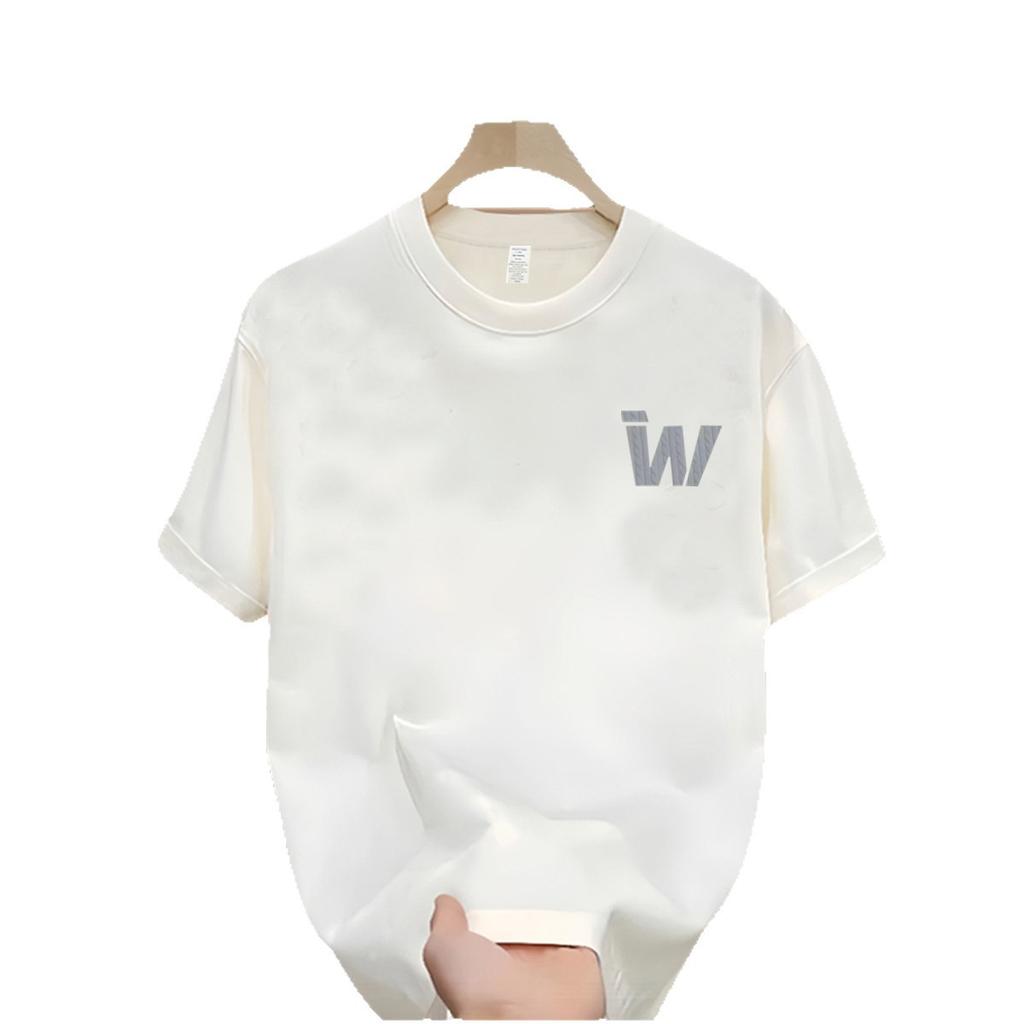 Cross-Border Exclusive Explosive Goods, Good Goods 100% Cotton Heavy Round Neck T-Shirt With Loose Trendy Brand High-End Versatile Top