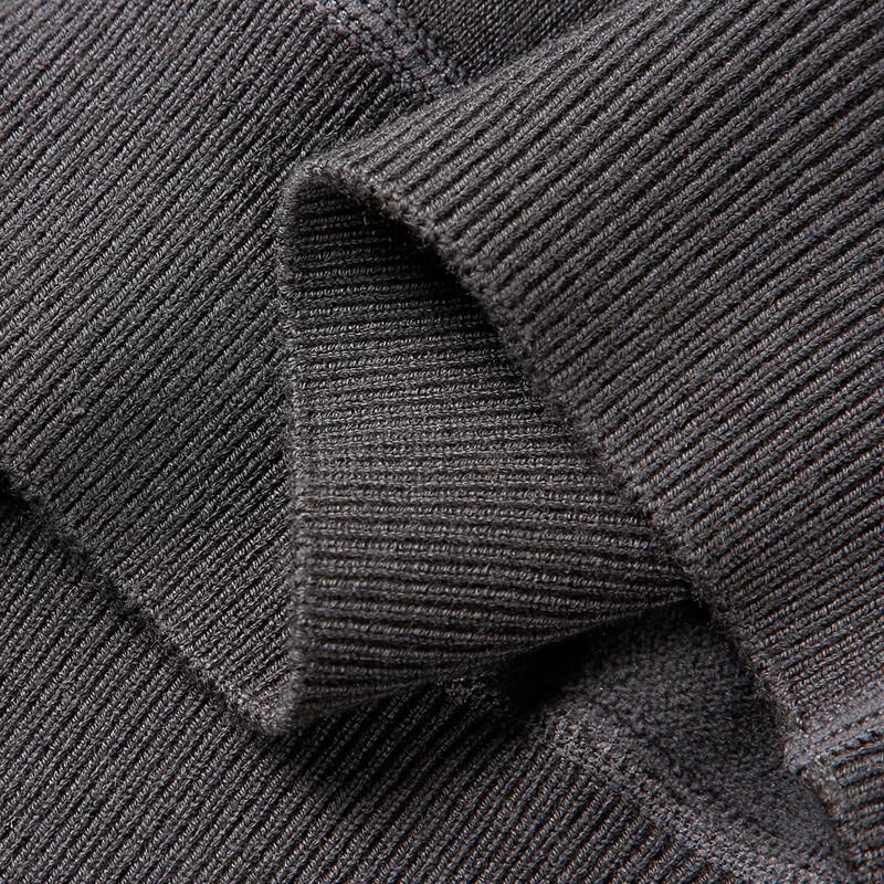 TRIES Men's Round Neck Lined Knit Sweater