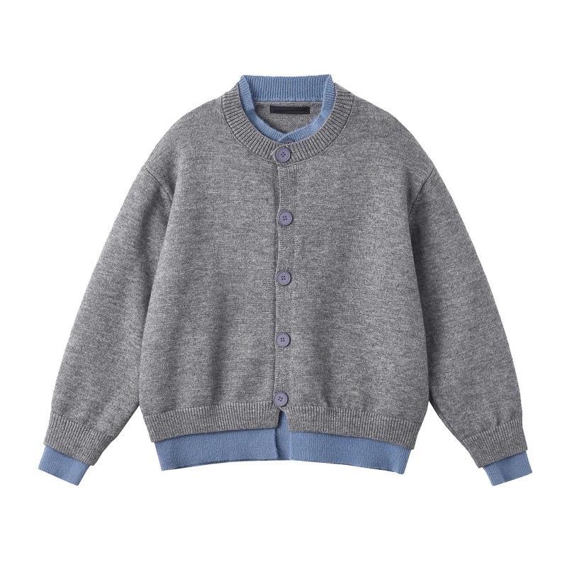 Cleanfit American Retro Two-Piece Loose Henley Cardigan for Couples