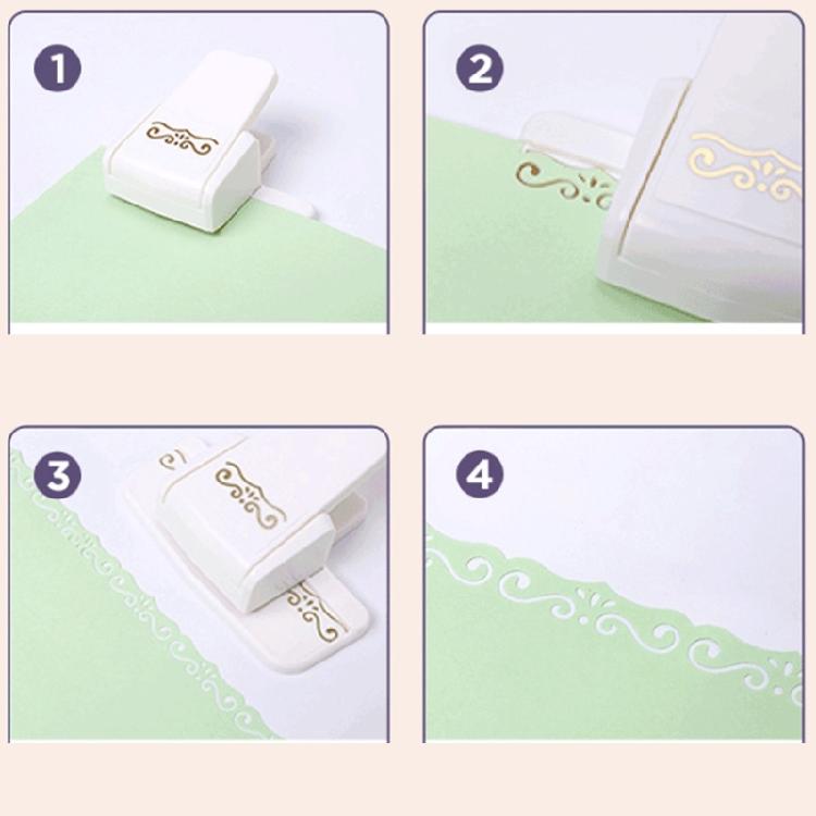 Home Office Schule Hohl Ausgestanzt Schick Rand Präge Stempel Präge Etikettierer 3D Prägemaschine für DIY Projekte