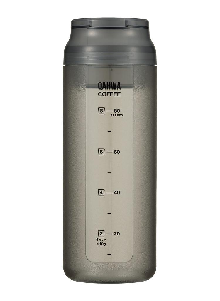 CB JAPAN QAHWA Coffee Canister [Made In Japan] with Measuring Scale, for Coffee Beans, Black