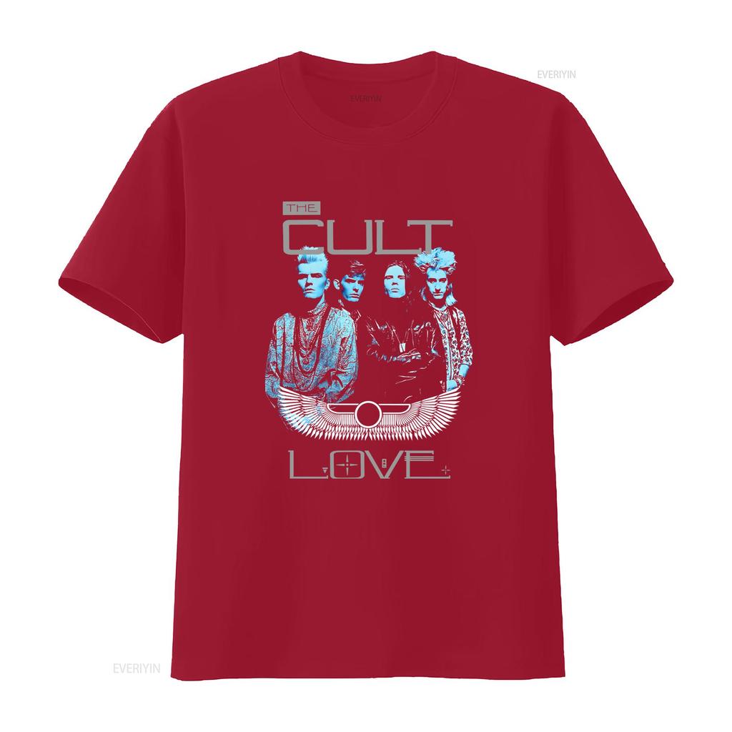 The Cult Love Band Rock T Shirt for Fashion Print Vintage Washed Unisex Homme Stylish Fashion Soft Comfortable