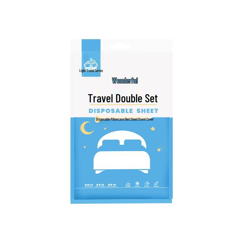 Odporny na podróże jednorazowy 4-częściowy zestaw pościeli: Prześcieradło włókninowe, Poszwa na kołdrę, Kołdra pyłoszczelna dla hoteli, Rozmiar podwójny