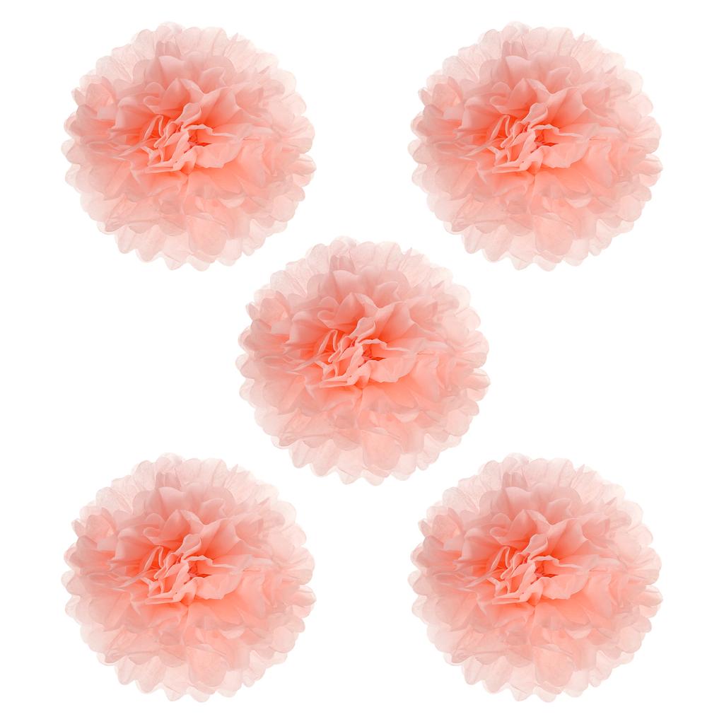 5pcs Paper Flower Ball Tissue Pom Poms Flowers for Wedding Bridal Shower Birthday Bachelorette Party Backdrop Decoration 20cm