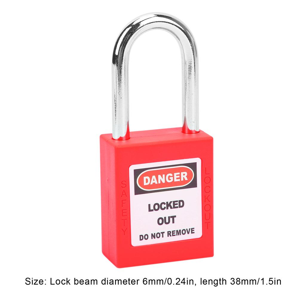 38mm Lockout Lock Insulation Engineering LOTO Padlock for Machinery Manufacturing