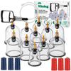 Set of 12 Vacuum Non-Fire Chinese Cups for Massage with Pump