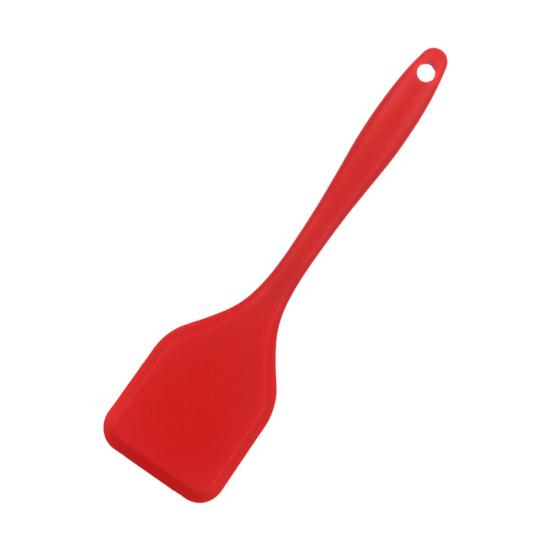Силиконовая лопатка пищевого качества, нецарапающая лопатка для антипригарных сковородок, термостойкая, с эргономичной нескользящей ручкой, гибкий инструмент для переворачивания, кухонный красный