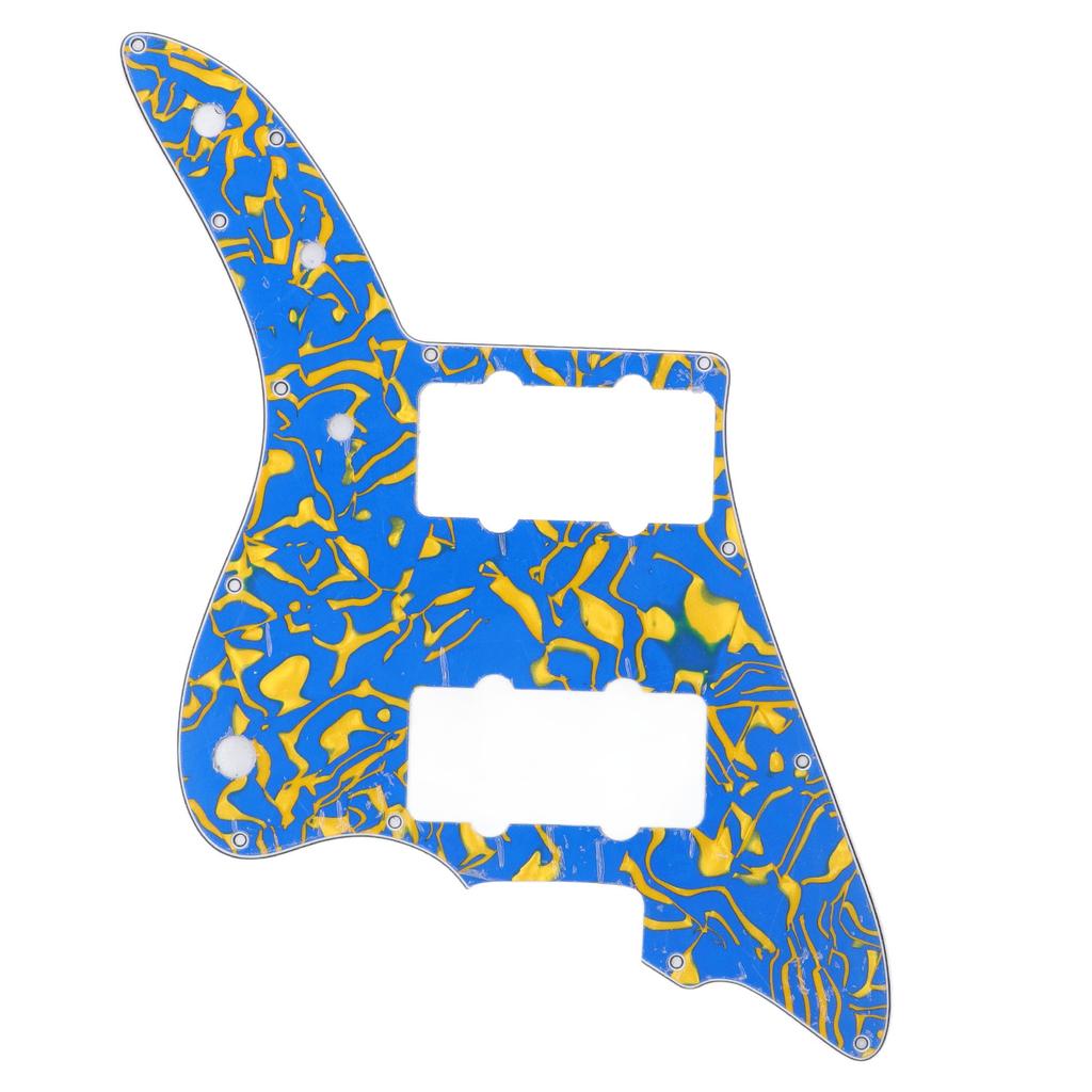 Blue Yellow Electric Guitar Pickguard Fashionable Wear Proof Scratch Resistant Guitar Pickguard Replacement