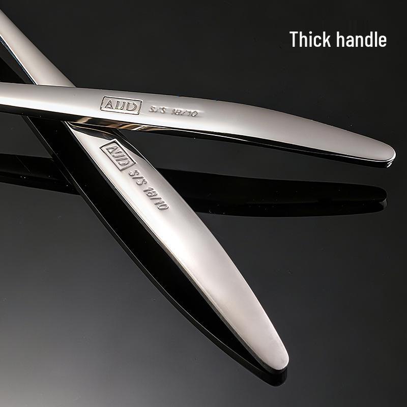 High-End European Stainless Steel Cutlery Set: Steak Knife, Fork, Spoon, Coffee Spoon, Dessert Spoon