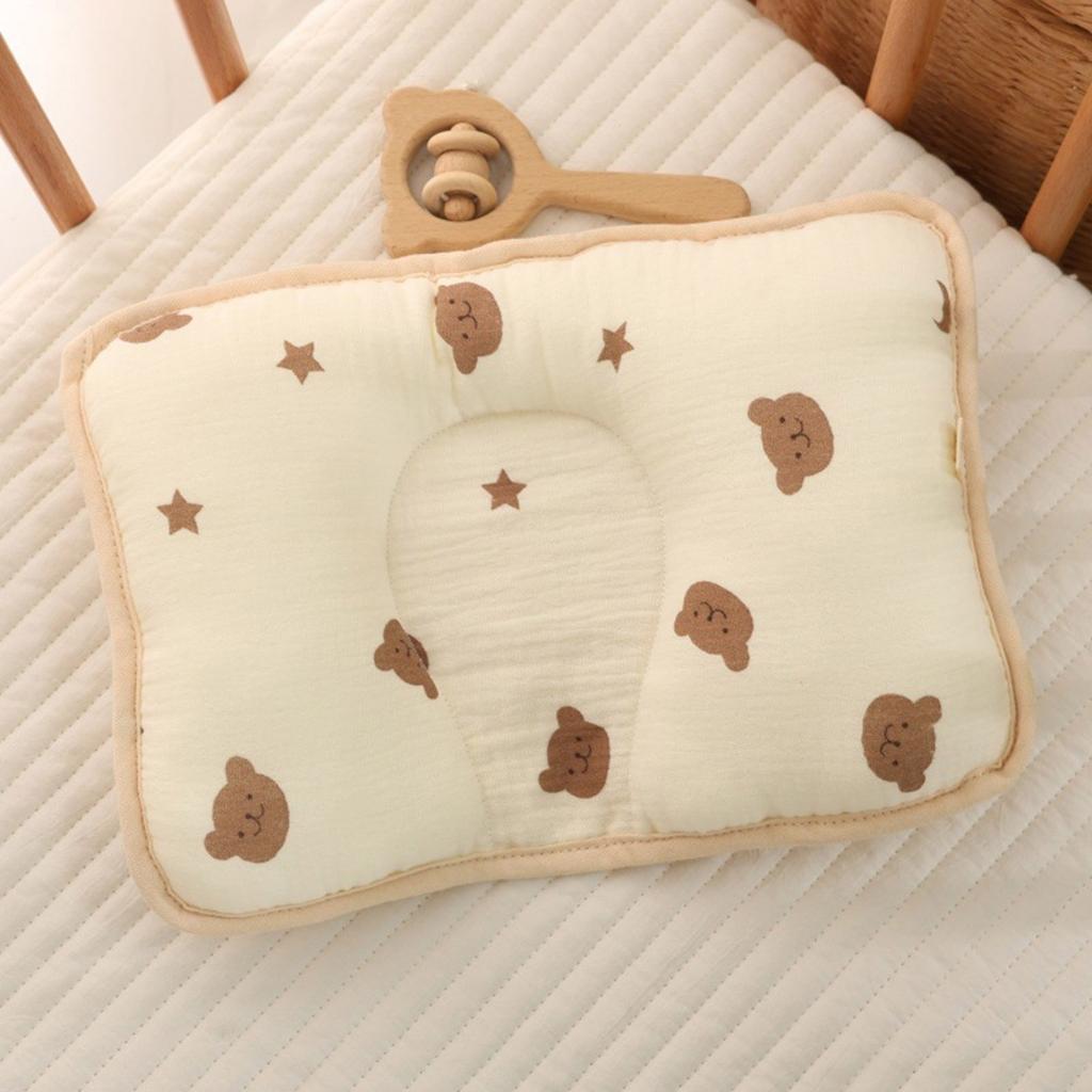 Infant Head Support Pillow for Baby Aged 0 To 12 Months Promoting Healthy Sleep Development with Gentle Cotton Fabric