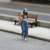 Backpack Girl Model Fine Workmanship Miniature Figurine Realistic Design