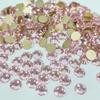 ZK 3D Non Hot-Fix Glass Flatback Loose Round Rhinestones 16 Cut Eco-Friendly for Shoes Bags Garment & Nail Art Bulk DIY