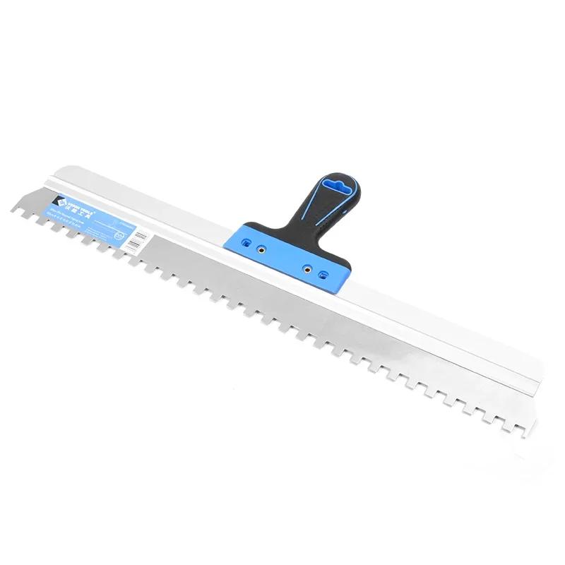 Y  Stainless steel large plate slotting gray knife, large extended tooth scraper for ceramic tile glue