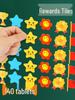 Magnetic Blackboard Stickers: Kids' Reward Magnets with Cartoon Stars, Flowers, and Smileys for Home & Classroom Whiteboards