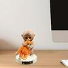 Monkey Figurine 3D Printed Cute Monkey Holding Plush Toy Desktop Ornament for Living Room Bedroom Tabletop Decoration