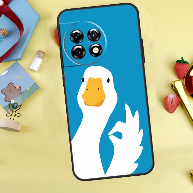 

Cartoon Cute Goose Case For OnePlus 13 12 11 10 13s 13R 12R 10R 10T 8T Nord CE 4 3 2 Lite N20 N30 Nord 5 Cover OnePlus Nord 2