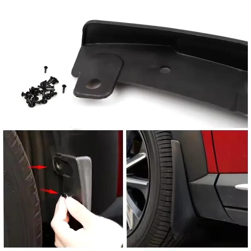 4PCS Car Mud Flaps For Tesla Model Y    2024 Waterproof Anti-Splash Mudguards Fender Trim Auto Exterior Accessories