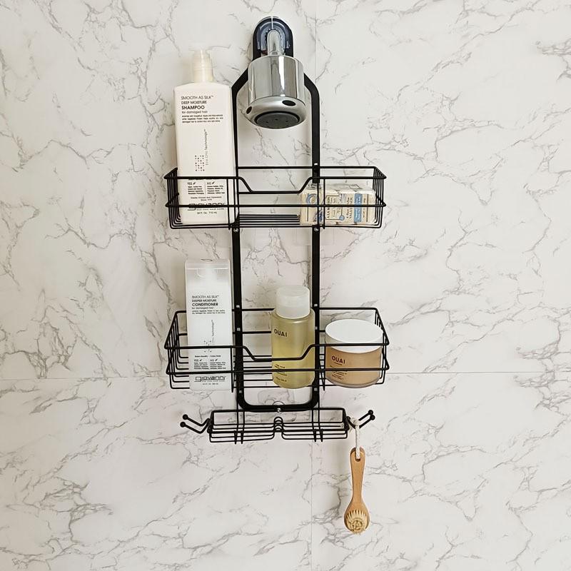 Non-Drill Bathroom Shower Rack Organizer for Toiletries