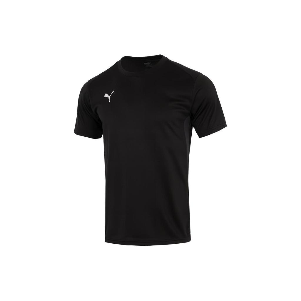 Puma Solid Color Casual Breathable Fitness Sports Training Outdoor Fashion Comfortable Crew Neck Short Sleeve T-Shirt Men Tops Black 658636-03