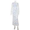 Amazon Cross-Border New Women clothes Sling Print Backless Elegant Temperament Sexy Sheath Dating Long Dress