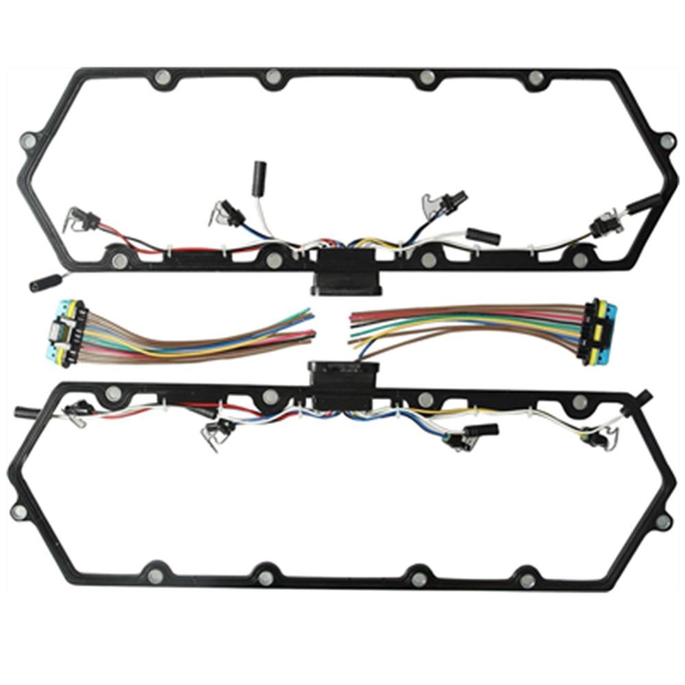 Valve Cover Gaskets Harness & 8pcs Glow Plugs Kit Fit for Ford 7.3L Diesel Engin